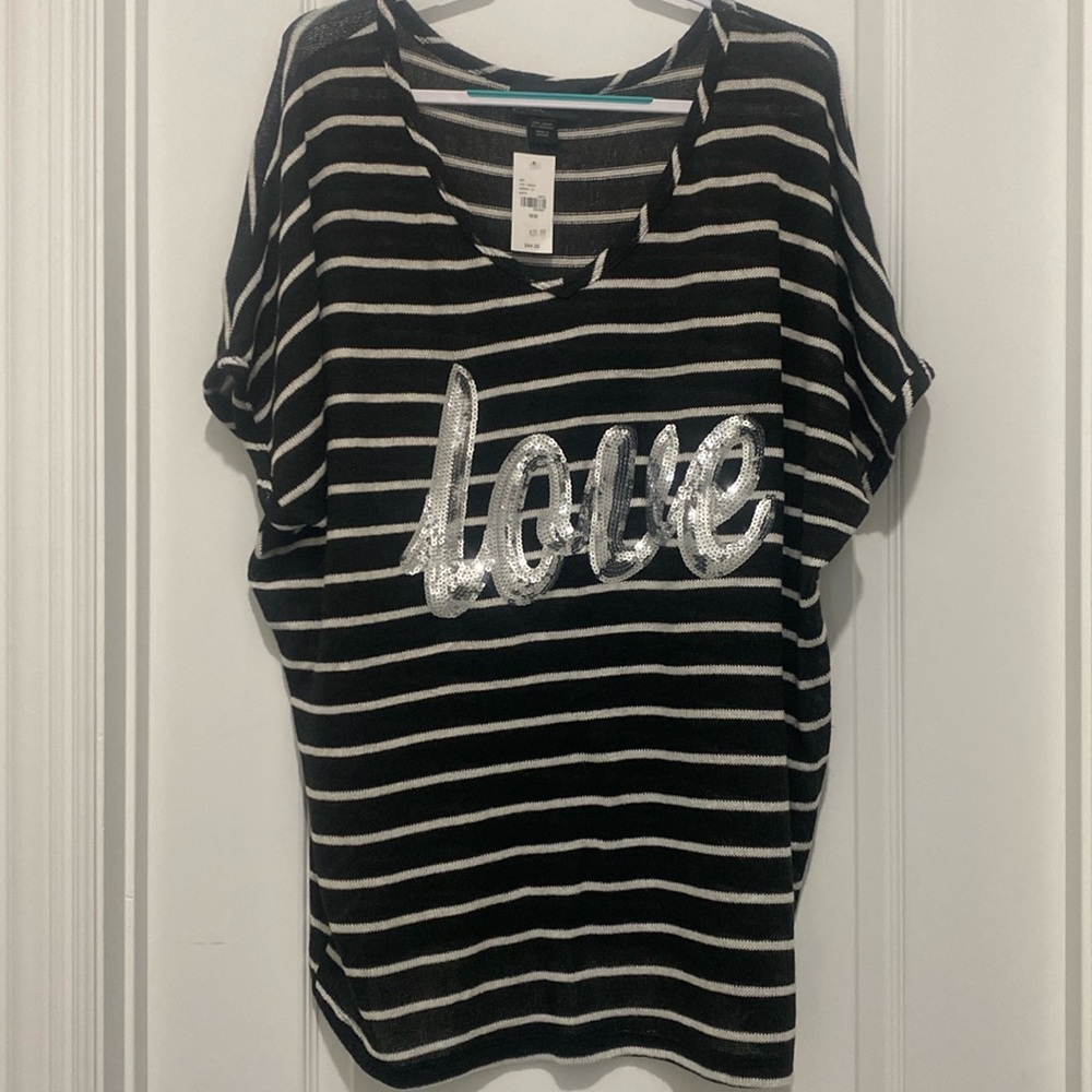 Womens Lane Bryant lightweight sweater LOVE - NWT size 18/20